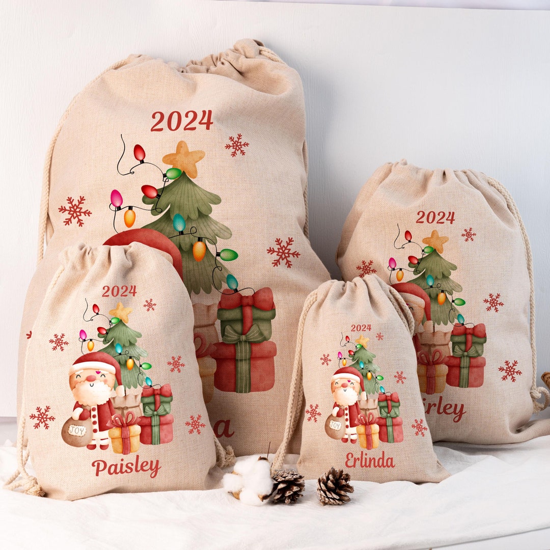 Custom Family 2024 Christmas Santa Sack,print Name Santa Sack Present ...