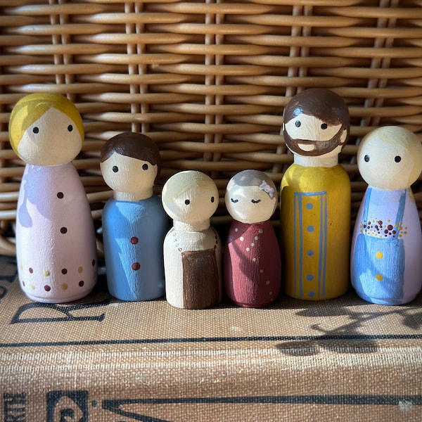 Custom Hand Made Peg Dolls