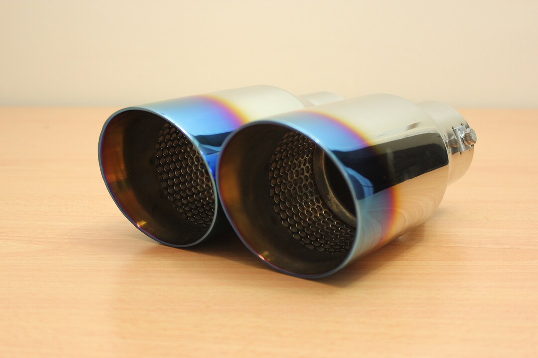 JDM Titanium Blue Exhaust Tip Stainless Steel universal Etsy