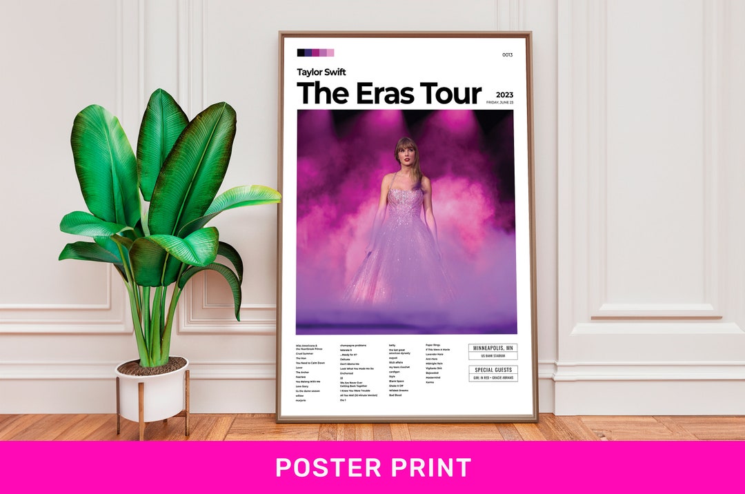 TS Minneapolis MN N1 the Eras Tour Setlist Poster Eras Etsy