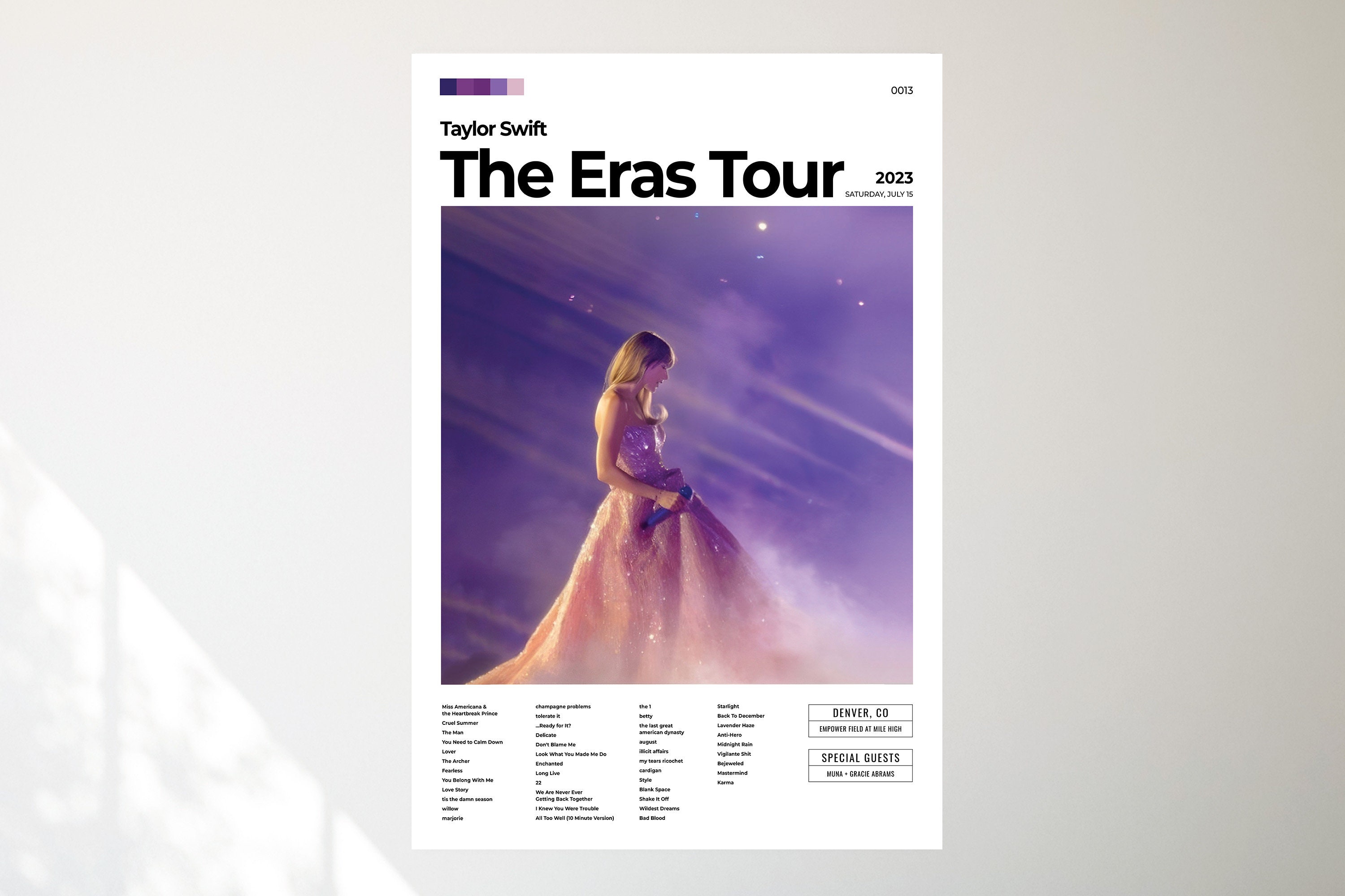 Discover Personalized Taylor The Eras Tour Denver Poster