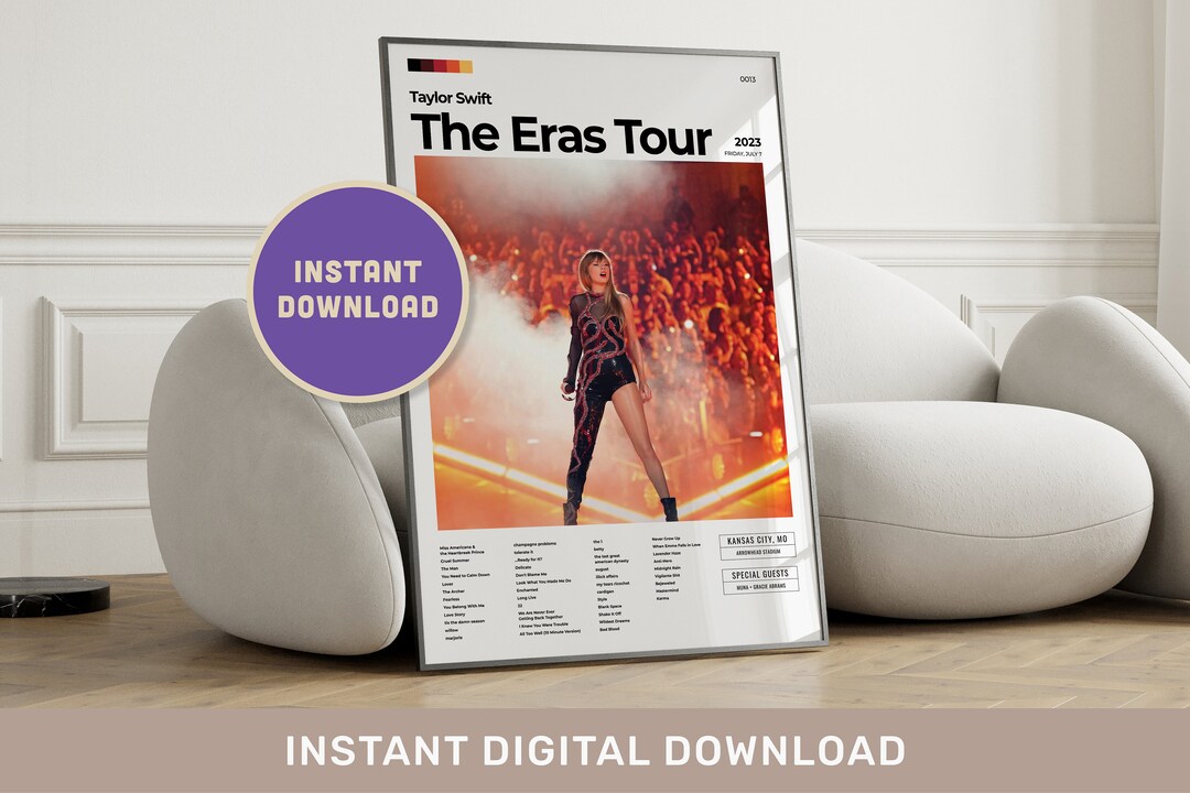TS Kansas City MO Night 1 Eras Tour Setlist Poster Etsy.de
