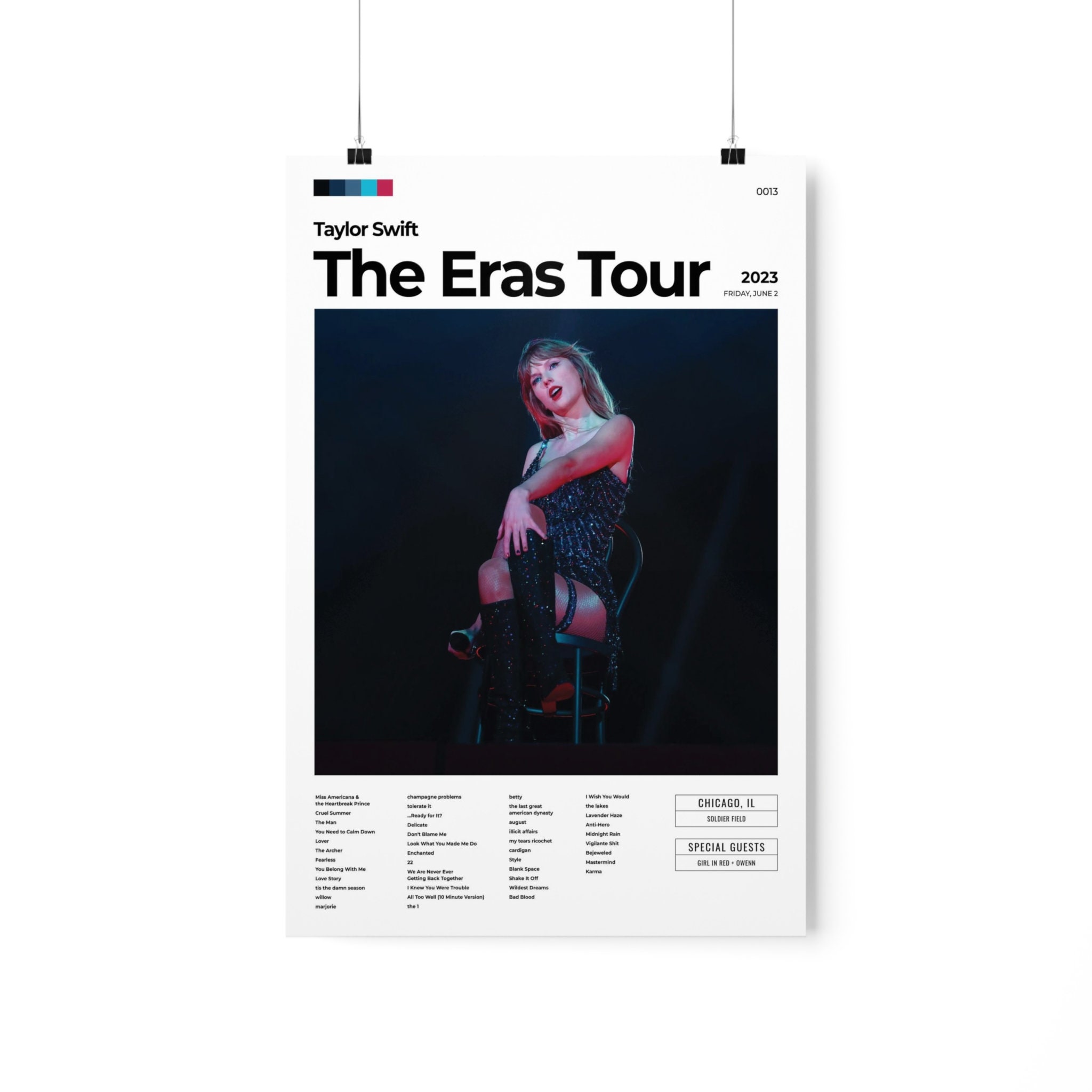 Discover Personalized Taylor The Eras Tour Chicago Poster