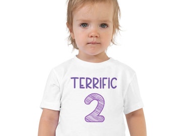 Terrific Two, toddler birthday, birthday girl, birthday shirt, toddler shirt, two year old, 2nd birthday, two yr old birthday