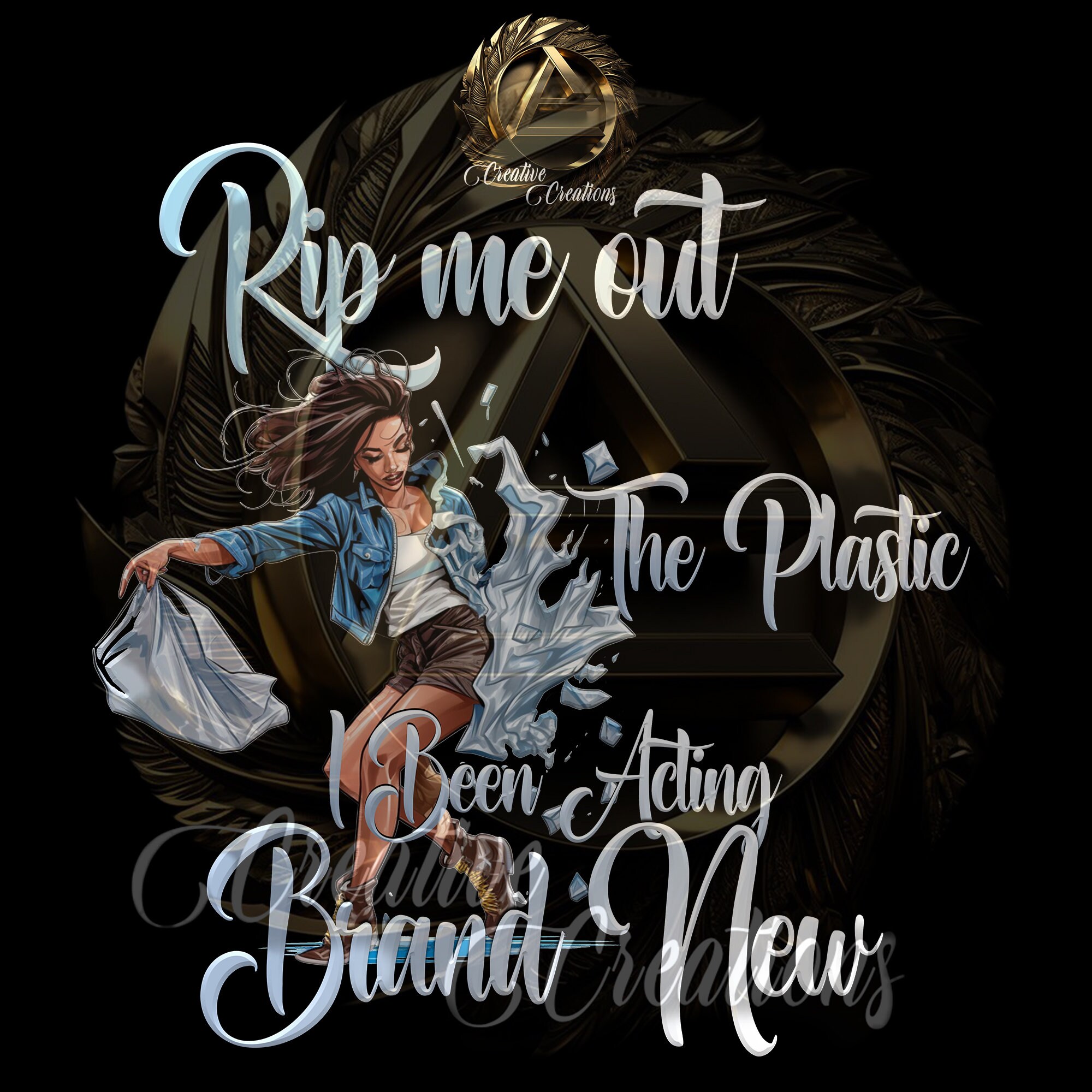 Rip Me Out the Plastic PNG, , Rip Me Out the Plastic Design for