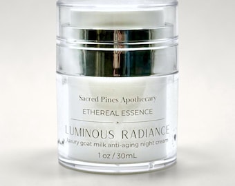 Crema hidratante facial / Crema iluminadora ligera / Crema facial de leche de cabra / Luminosidad radiante