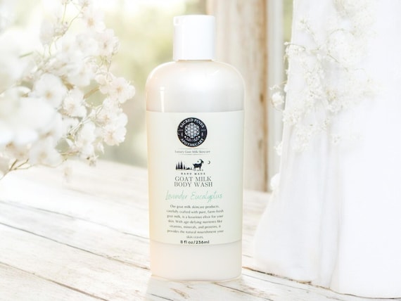 Goat Milk Body Wash Handmade Moisturizing Cleanser For Dry Cracked Skin Natural Hydrating Body Wash For Sensitive And All Skin Types