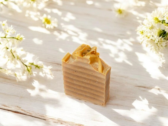 Lemon Honey Goat Milk Soap Handmade Moisturizing Bar For Dry Skin Luxurious Natural Body Soap Spa Gift For Self-Care Gift For Mom