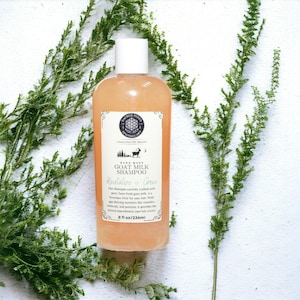 Goat Milk Shampoo For Dry Itchy Scalp Hydrating Nourishing Hair Care Gentle Natural Formula For Sensitive Skin Safe For Men Women And Kids