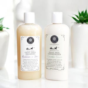 Goat Milk Shampoo Conditioner Set Natural Hair Care For ALL Types Hydrating Duo For Dry Itchy Scalp Nourishing For Men Women