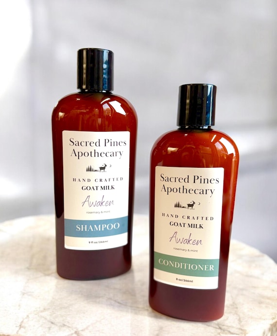 Goat Milk Shampoo Conditioner Set Natural Hair Care For ALL Types Hydrating Duo For Dry Itchy Scalp Nourishing For Men Women