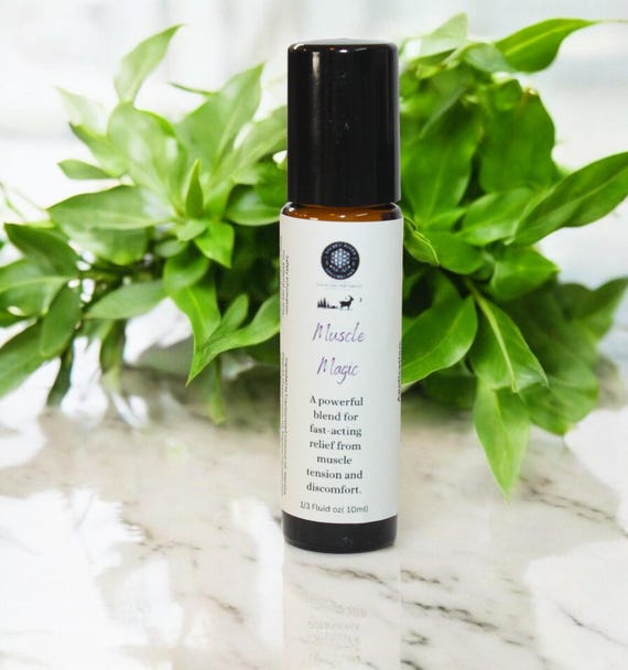 Muscle Magic Essential Oil Roller Ball Refreshing Aromatherapy Roll On for Tension Relief Comfort Relaxation Soothing Essential Oils Blend