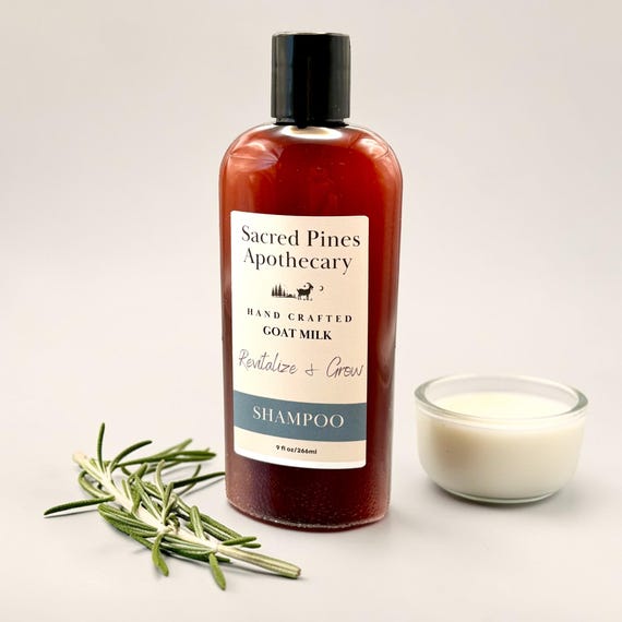 Natural Goat Milk Shampoo | Moisturizing Shampoo for Dry Hair | Frizzy Hair Care |