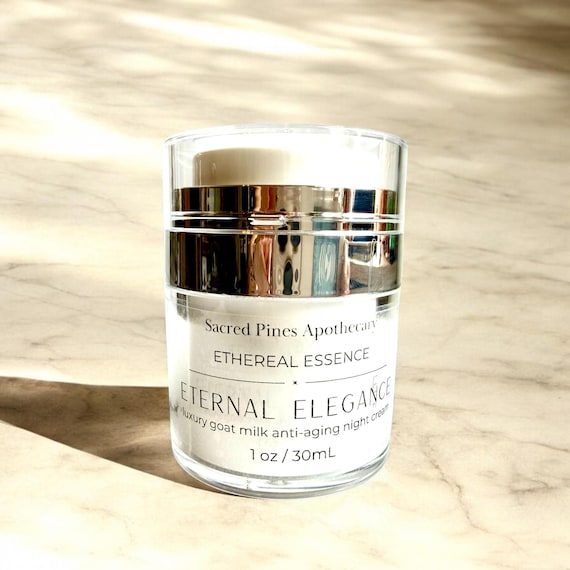Eternal Elegance Hydrating Goat Milk Face Cream Midweight AntiAging Moisturizer for Normal & Combination Skin Glow-Boosting Daily Face Cream