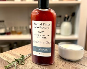 Natural Shampoo | Moisturizing Shampoo for Dry Hair | Frizzy Hair Care | Goat Milk Shampoo
