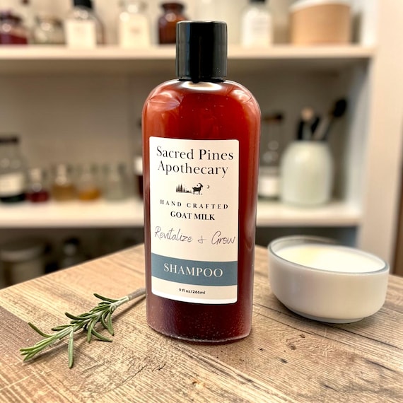 Natural Goat Milk Shampoo | Moisturizing Shampoo for Dry Hair | Frizzy Hair Care |