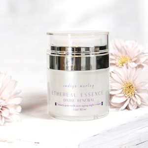 Divine Renewal All Natural Goat Milk Anti-Aging Cream Hydrating Face Moisturizer For Dry And Mature Skin Cream For Fine Lines And Wrinkles