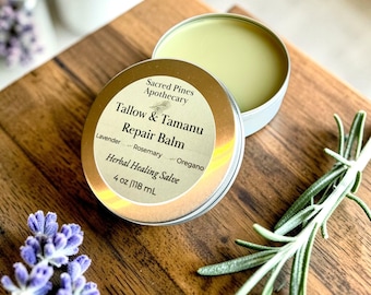 Tallow Tamanu Healing Balm • Örtsalva för eksem och torr hud