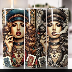 Dziewczyna Carte Tumbler cyfrowe pobieranie PNG 20oz Skinny Weed Tumbler Wrap, Stoner Girl Marijuana Lover png, Tattoo Girl Png Badass babe