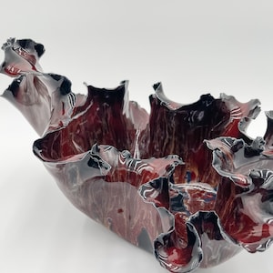Handcrafted Ceramic Coral Sculpture: Ocean Beach Bowl Home Decor