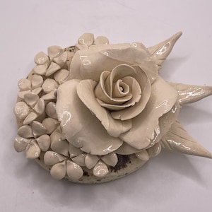 Rosa eterna de porcelana hecha a mano: regalo de recuerdo, decoración de mesa