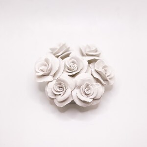 Handmade Porcelain Flower Sculpture: Mini Forever Garden, Ceramic Roses ...