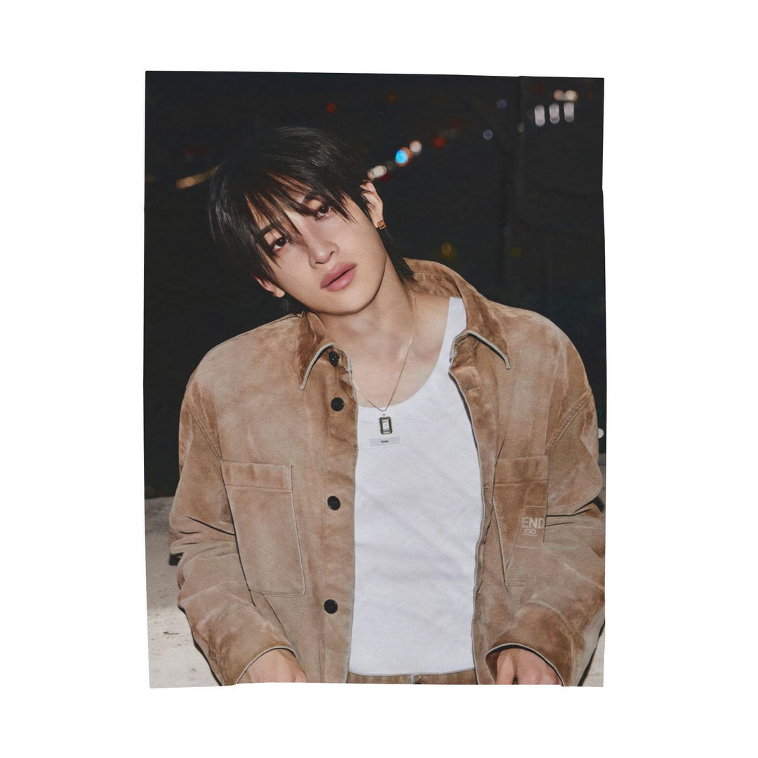 Bang Chan Brown Jacket Blanket, Stray Kids Blanket, Kpop Blanket