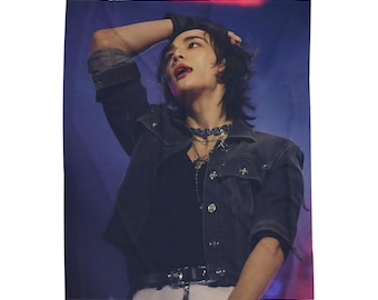 Stray Kids Hyunjin Photoshoot American Flag, Hyunjin American