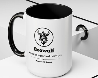 Beowulf Monsterausbau Becher - Literarischer Kaffeebecher für Englischlehrer & Buchliebhaber
