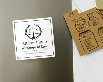 Imán de Atticus Finch - Matar a un ruiseñor - Decoración para el aula - Regalo para profesores de inglés