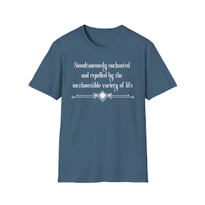 The Great Gatsby Quote T Shirt - Enchanted and Repelled - Literary Shirt for Book Lovers and Teachers - F Scott Fitzgerald Gift