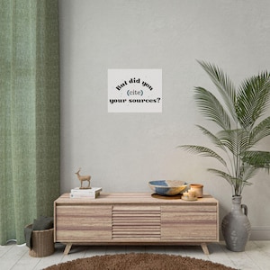 Póster "¿Citaste tus fuentes?" - Arte mural para profesores de inglés - Decoración para el aula - Impresión de gramática - Humor sobre citas MLA 20″ x 16″ (Horizontal)
