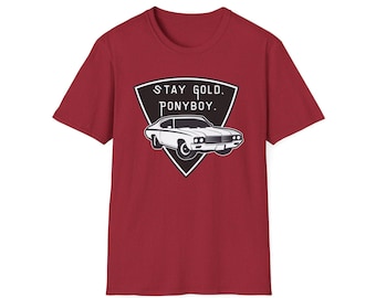 Camiseta de Outsiders - Stay Gold Ponyboy - Regalo de SE Hinton - Camiseta con cita literaria - Camiseta para amantes de los libros