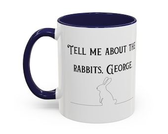 Taza "De ratones y hombres" - "Cuéntame sobre los conejos" - Regalo de John Steinbeck - Taza de café con cita literaria - Taza para amantes de los libros