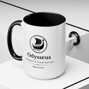 Taza de la Agencia de Viajes de Odiseo - Taza de café de la mitología griega para profesores de inglés - Regalo de humor literario