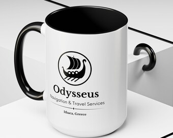 オデュッセウス旅行代理店マグカップ - 英語教師向けのギリシャ神話コーヒーマグカップ - 文学的なユーモアギフト