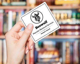 Pegatina de vinilo para eliminar el monstruo de Beowulf - Pegatina literaria para profesores de inglés y amantes de la lectura