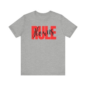 Horns Rule (red) Unisex Jersey Short Sleeve Tee