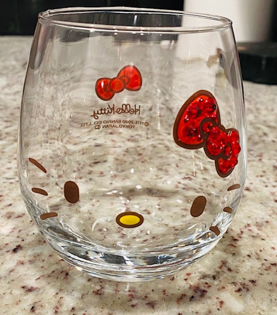 Sanrio Hello Kitty Teardrop Stemless Wine Glass