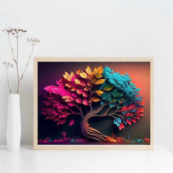 Abstract Tree Prints Etsy