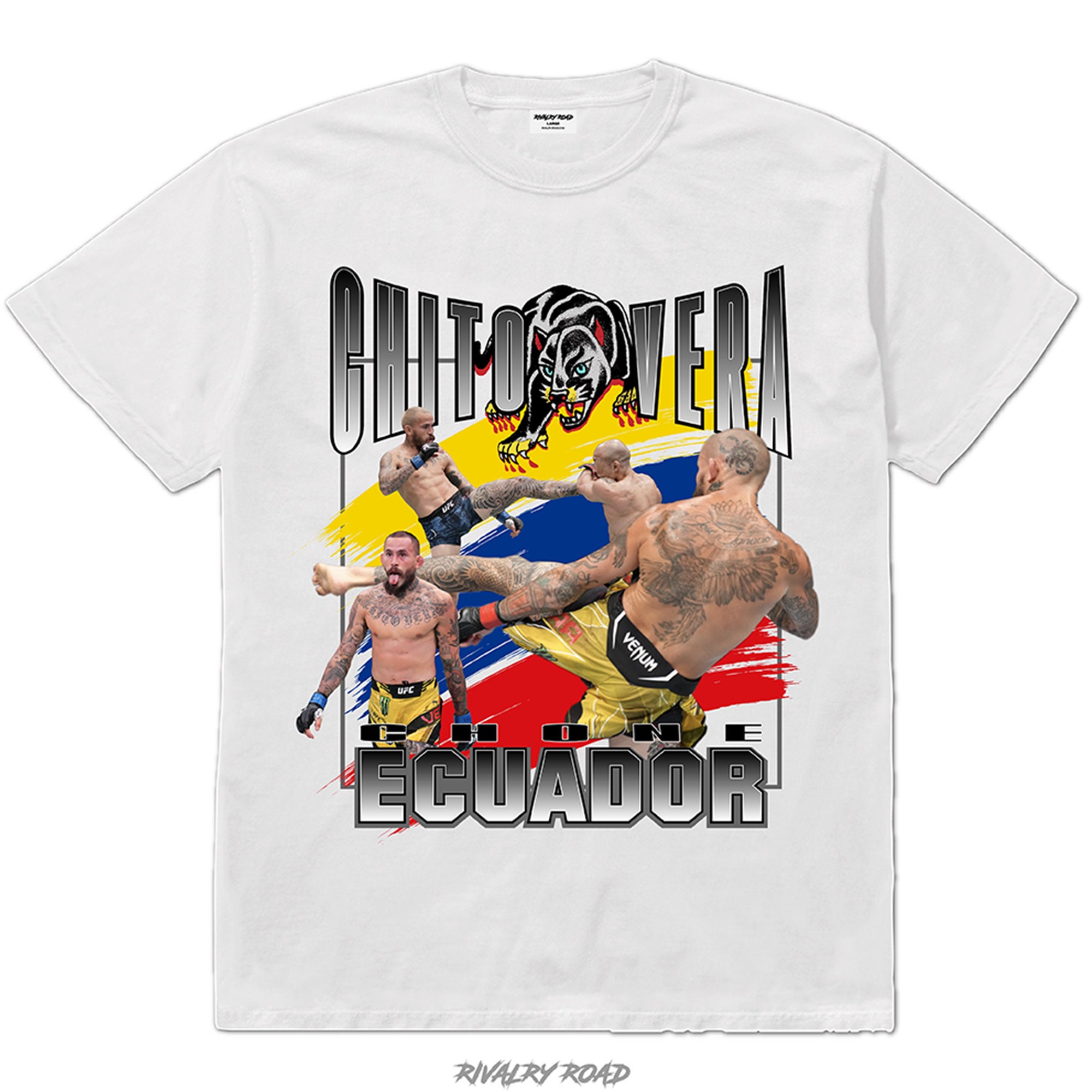 Chito Vera, Cotton, White Short Sleeve T-Shirt, Black Short Sleeve T-Shirt