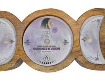 60 hr wooden moon/ triple moon candles