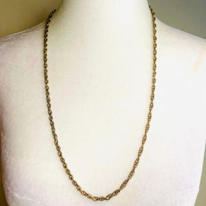 Vintage Monet Gold Tone Wide Rope Chain Necklace