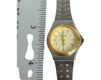 Vintage Michele Two Tone Womens Adjustable Fit Watch Untested