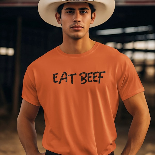 Eat Beef, BEEF, Support Ranchers, Beef Industry, Cattle, Ranch, Beef Shirt, Beef Tee, Unisex, Soft-Style T-Shirt,