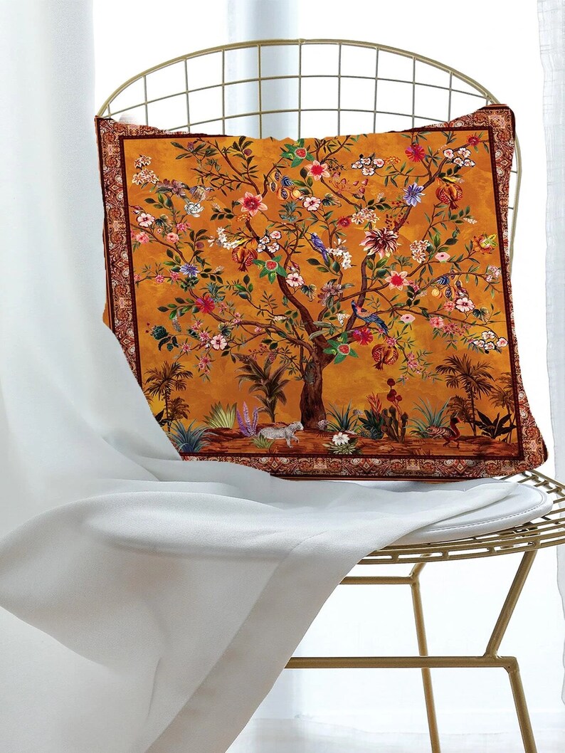 Cushion Cover, Tree of Life Design, Stylish, 45x45cm, Spring Summer Etsy Australia