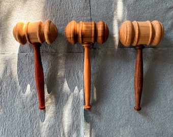 Wooden Gavels, Small Wooden Gavel, Exotic and Domestic Hardwood