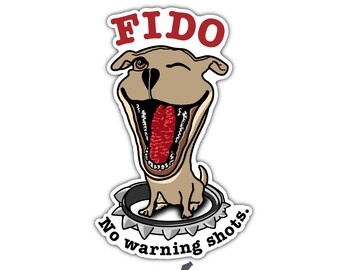 FIDO Pilot Dog Sticker – 3" Vinyl Decal