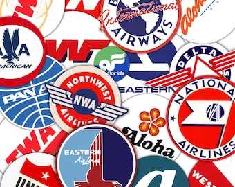 Retro Airline Livery 3” Sticker Pack! - Decals- Water-resistant!