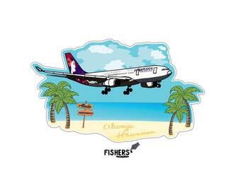Hawaiian Airlines A330 Tribute Sticker – Water-Resistant Vinyl